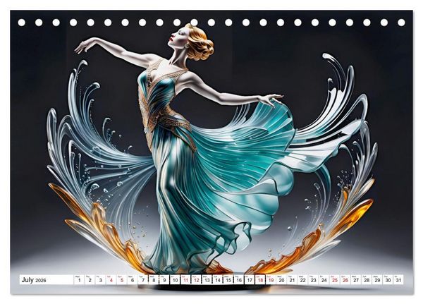 Produktbild: Elegant dancers (Desk Calendar 2026 DIN A5 landscape), CALVENDO 12 Month DeskCalendar