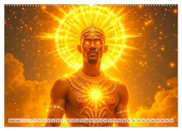Produktbild: Afrikanische Mythologie - G&ouml;tter, Helden und Monster (hochwertiger Premium Wandkalender 2026 DIN A2 quer), Kunstdruck in Hochglanz