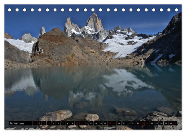 Produktbild: Patagonien mit Feuerland (Tischkalender 2026 DIN A5 quer), CALVENDO Monatskalender
