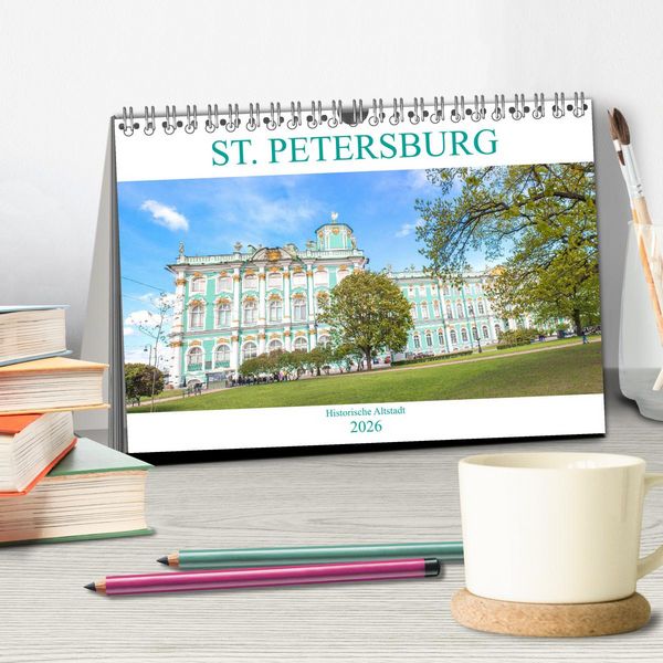 Produktbild: St. Petersburg - Historische Altstadt (Tischkalender 2026 DIN A5 quer), CALVENDO Monatskalender