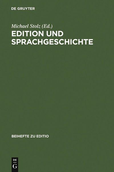 Produktbild: Edition und Sprachgeschichte