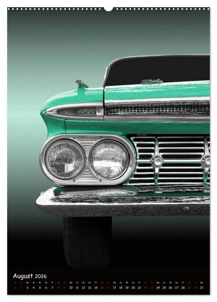 Produktbild: Faszination US Klassiker 1955 bis 1967 (Wandkalender 2026 DIN A2 hoch), CALVENDO Monatskalender