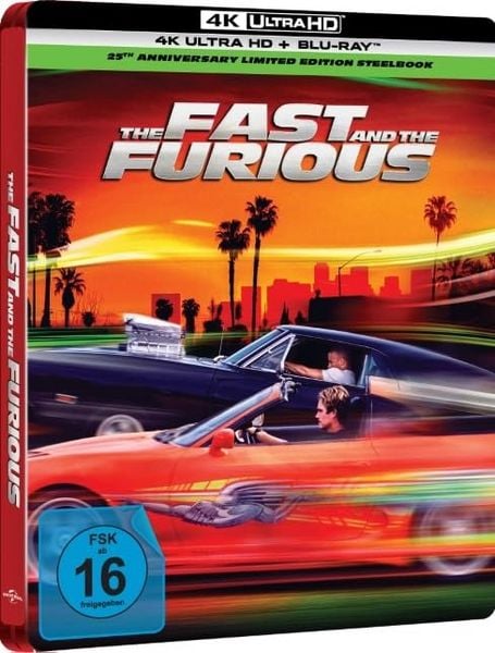 Produktbild: The Fast and the Furious - 25th Anniversary Edition - Steelbook (4K-UHD+Blu-ray)