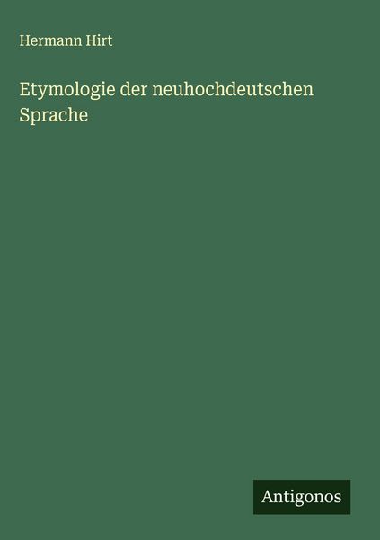 Produktbild: Etymologie der neuhochdeutschen Sprache