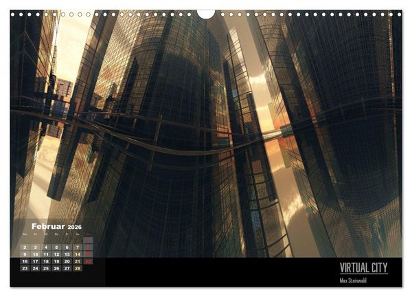 Produktbild: VIRTUAL CITY 2026 CH-Version (Wandkalender 2026 DIN A3 quer), CALVENDO Monatskalender
