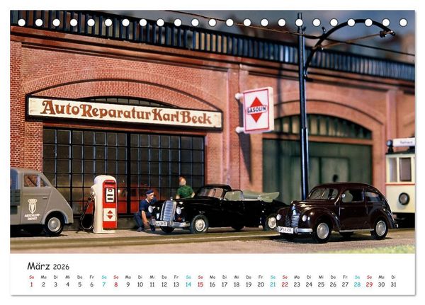 Produktbild: Autos auf der Modellbahn (Tischkalender 2026 DIN A5 quer), CALVENDO Monatskalender