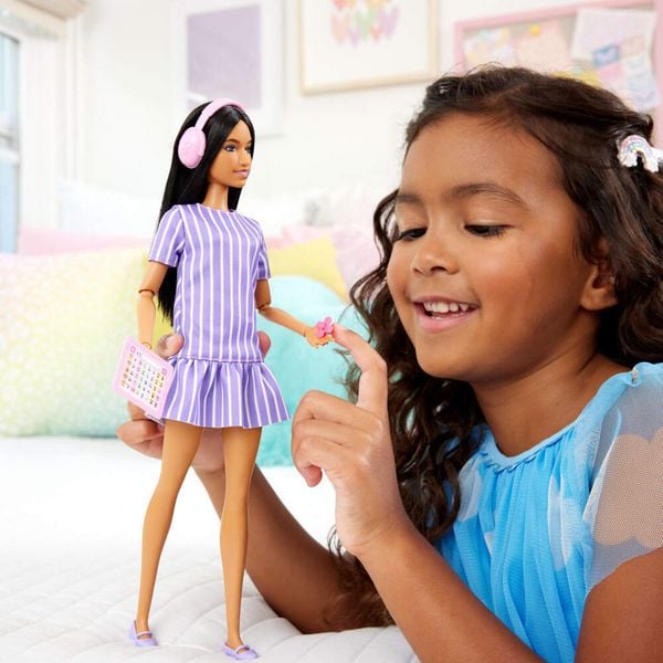 Produktbild: Barbie Fashionista mit lila Streifen