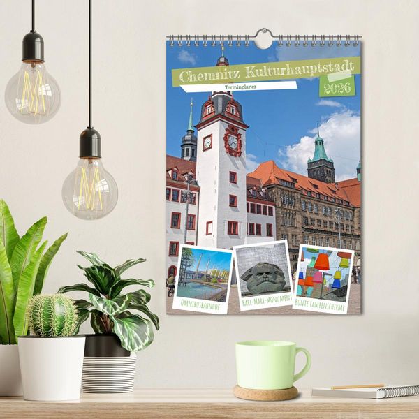 Produktbild: Chemnitz Kulturhauptstadt Terminplaner (Wandkalender 2026 DIN A4 hoch), CALVENDO Monatskalender