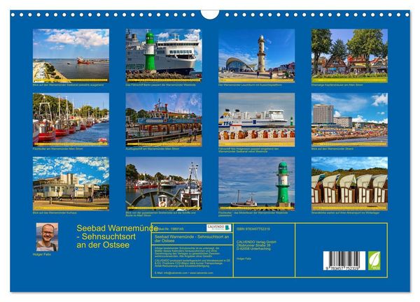 Produktbild: Seebad Warnem&uuml;nde - Sehnsuchtsort an der Ostsee (Wandkalender 2026 DIN A3 quer), CALVENDO Monatskalender