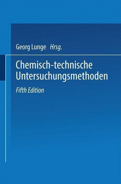 Produktbild: Chemisch-technische Untersuchungsmethoden