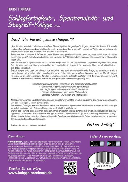 Produktbild: Schlagfertigkeit-, Spontaneit&auml;t- und Stegreif-Knigge 2100