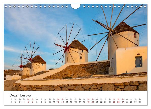 Produktbild: Stadt Mykonos - Impressionen (Wandkalender 2026 DIN A4 quer), CALVENDO Monatskalender