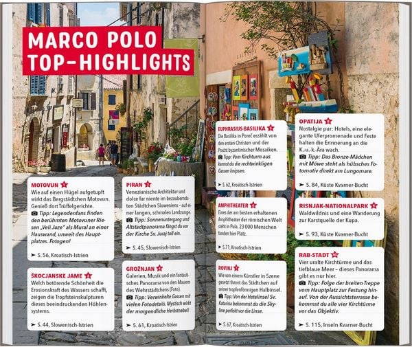 Produktbild: MARCO POLO Reisef&uuml;hrer Kroatische K&uuml;ste Istrien, Kvarner