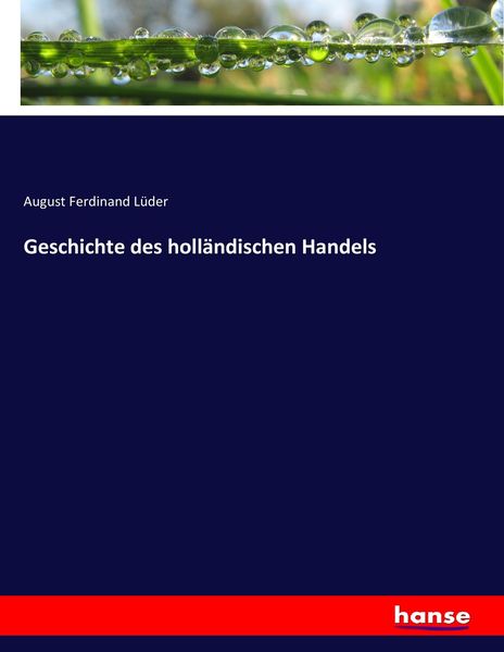 Produktbild: Geschichte des holl&auml;ndischen Handels