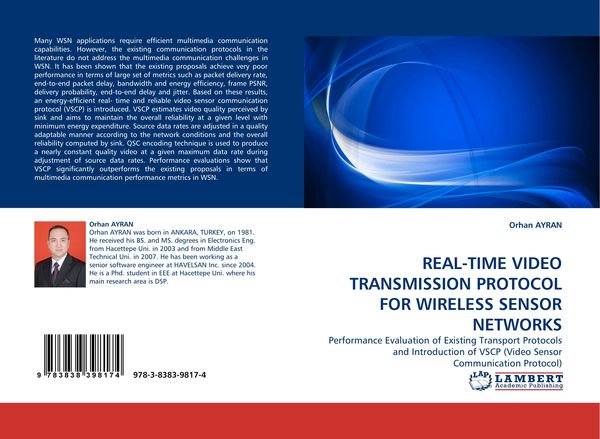 Produktbild: REAL-TIME VIDEO TRANSMISSION PROTOCOL FOR WIRELESS SENSOR NETWORKS
