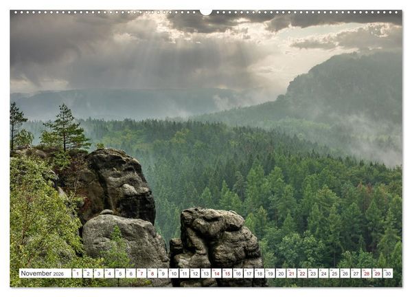 Produktbild: Dresden und Elbsandsteingebirge (Wandkalender 2026 DIN A2 quer), CALVENDO Monatskalender