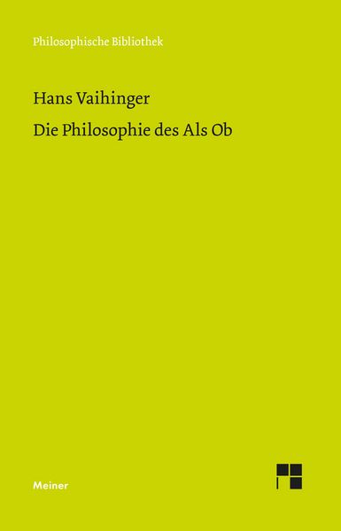 Produktbild: Die Philosophie des Als Ob