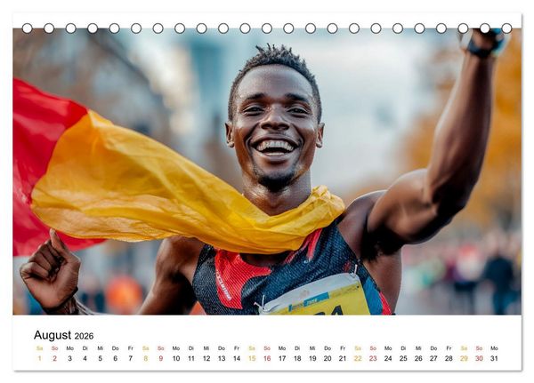 Produktbild: Marathon Power (Tischkalender 2026 DIN A5 quer), CALVENDO Monatskalender