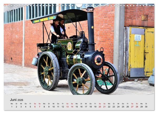 Produktbild: Oldtimer-Dampffahrzeuge. Historische Dampf- und Hei&szlig;luftfahrzeuge (Wandkalender 2026 DIN A3 quer), CALVENDO Monatskalender