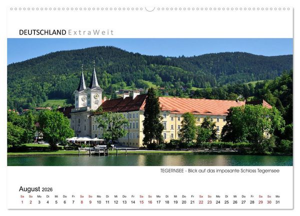 Produktbild: Wei&szlig;blaue Impressionen vom Tegernsee (hochwertiger Premium Wandkalender 2026 DIN A2 quer), Kunstdruck in Hochglanz