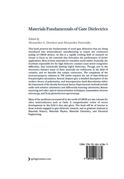 Produktbild: Materials Fundamentals of Gate Dielectrics