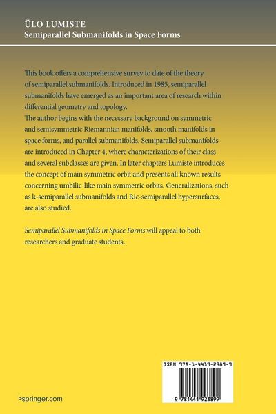 Produktbild: Semiparallel Submanifolds in Space Forms