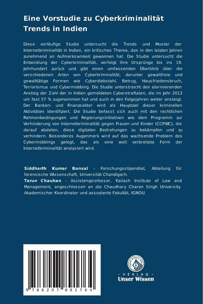 Produktbild: Eine Vorstudie zu Cyberkriminalit&auml;t Trends in Indien