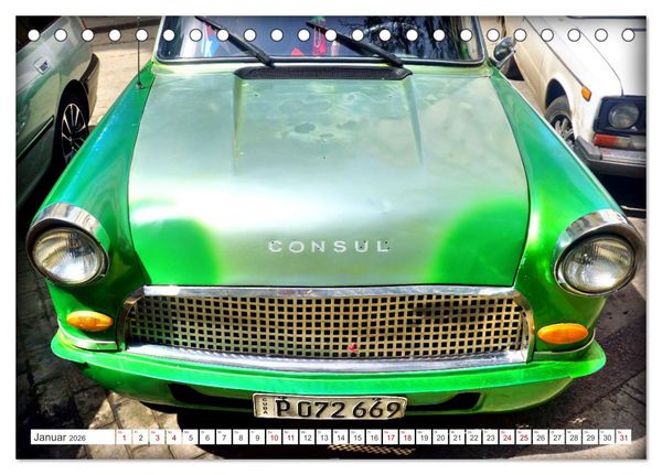 Produktbild: FORD CONSUL - Ein britischer Klassiker in Kuba (Tischkalender 2026 DIN A5 quer), CALVENDO Monatskalender
