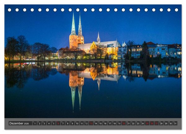 Produktbild: Die Hansestadt L&uuml;beck (Tischkalender 2026 DIN A5 quer), CALVENDO Monatskalender