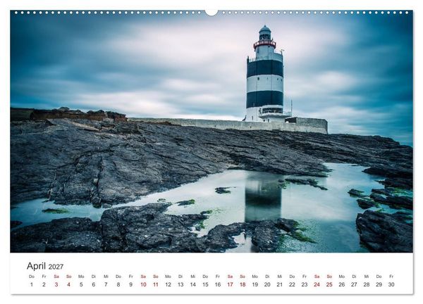 Produktbild: Leuchtt&uuml;rme Irlands (hochwertiger Premium Wandkalender 2027 DIN A2 quer), Kunstdruck in Hochglanz