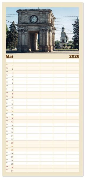 Produktbild: Familienplaner 2026 - Republik Moldawien - Das s&uuml;dosteurop&auml;ische Kleinod mit 5 Spalten (Wandkalender, 21 x 45 cm) CALVENDO