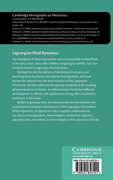 Produktbild: Lagrangian Fluid Dynamics