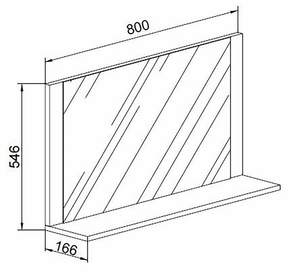 Produktbild: Badspiegel Wandspiegel Bad Spiegel Lendas 55x80 cm