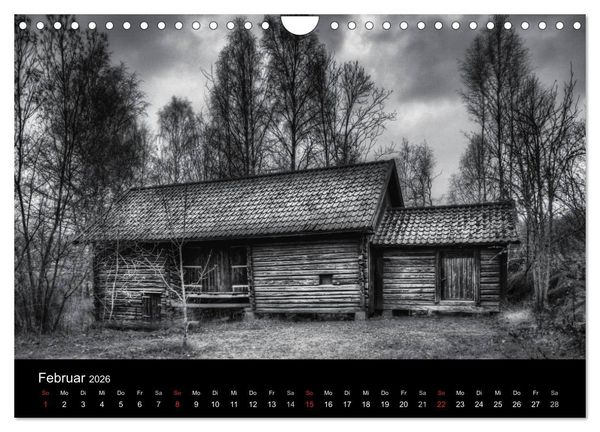 Produktbild: Objekte in schwarz weiss (Wandkalender 2026 DIN A4 quer), CALVENDO Monatskalender