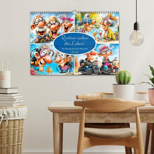 Produktbild: Rentner rocken das Leben! Mit Schwung durch den Ruhestand (Wandkalender 2026 DIN A3 quer), CALVENDO Monatskalender