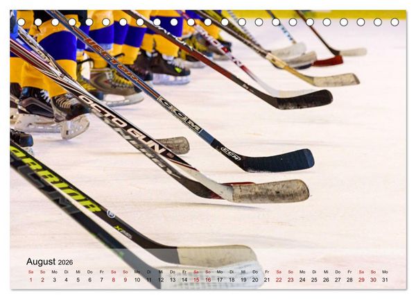 Produktbild: Eishockey - Kampf um den Puck (Tischkalender 2026 DIN A5 quer), CALVENDO Monatskalender