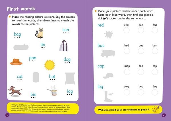 Produktbild: Ready for school: reading Sticker Book Ages 4-5