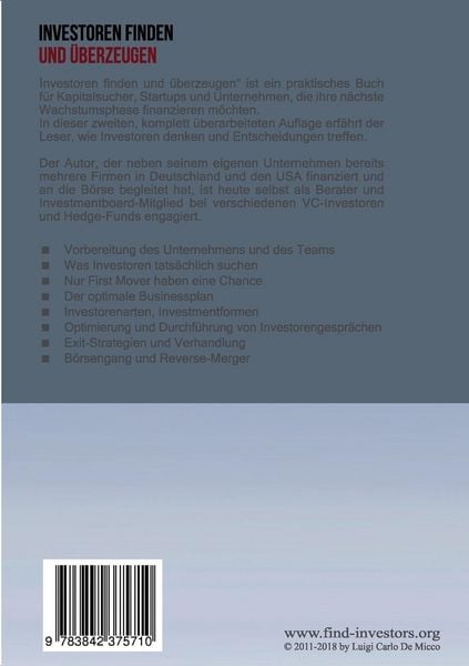 Produktbild: Investoren finden und &uuml;berzeugen
