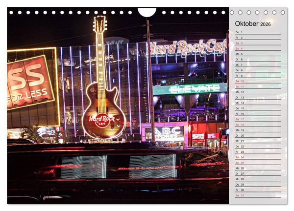 Produktbild: Las Vegas - Die bunte Welt der Casinos (Wandkalender 2026 DIN A4 quer), CALVENDO Monatskalender