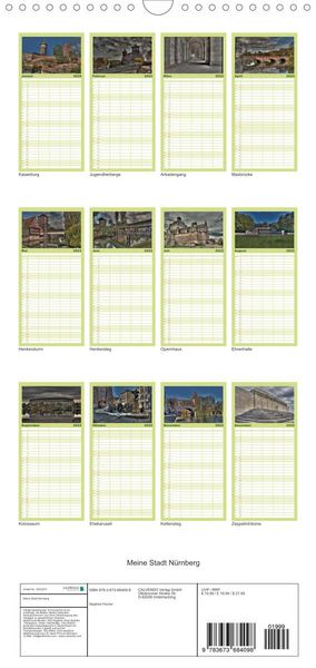 Produktbild: Familienplaner Meine Stadt N&uuml;rnberg (Wandkalender 2022 , 21 cm x 45 cm, hoch)