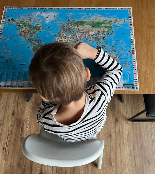 Weltkarte für Kinder, Schreibtischunterlage, freytag & berndt