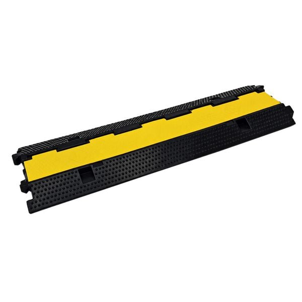 Produktbild: HTI-Living Kabelbr&uuml;cke mit 2 Kabelkan&auml;len &Uuml;berfahrschutz 96 cm Gelb Schwarz