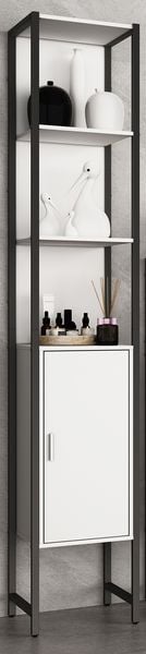 Produktbild: Holz Metall Badm&ouml;bel Badschrank Hochschrank Edino