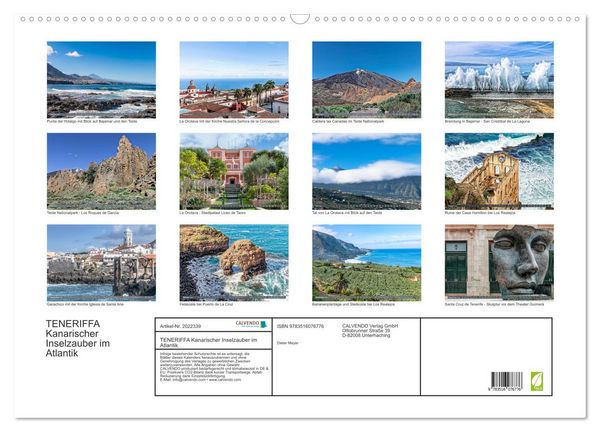 Produktbild: TENERIFFA Kanarischer Inselzauber im Atlantik (Wandkalender 2026 DIN A2 quer), CALVENDO Monatskalender