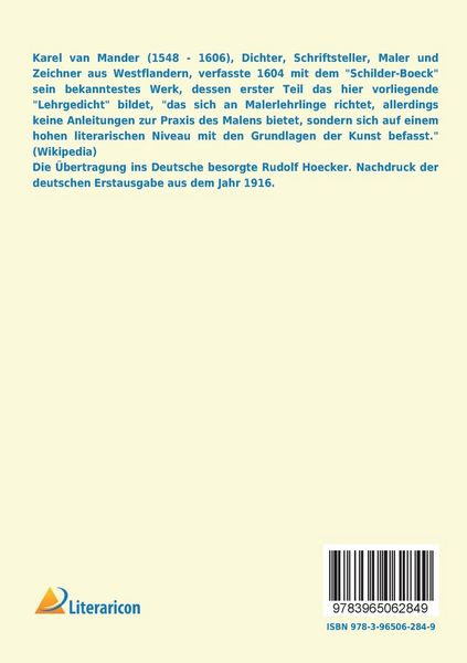 Produktbild: Das Lehrgedicht des Karel van Mander