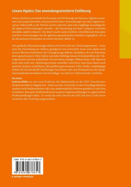 Produktbild: Lineare Algebra: Eine anwendungsorientierte Einf&uuml;hrung