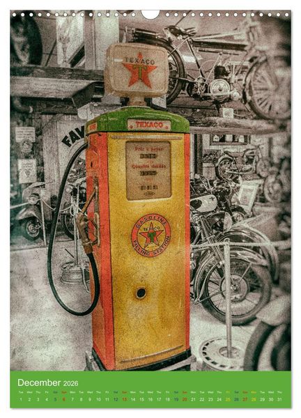 Produktbild: Fuel vintage pumps (Wall Calendar 2026 DIN A3 portrait), CALVENDO 12 Month Wall Calendar