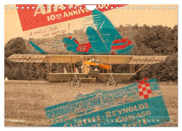 Produktbild: Aviatik Photocomposing 2026 (Wandkalender 2026 DIN A4 quer), CALVENDO Monatskalender