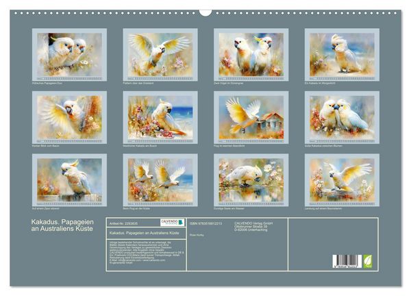 Produktbild: Kakadus. Papageien an Australiens K&uuml;ste (Wandkalender 2027 DIN A2 quer), CALVENDO Monatskalender