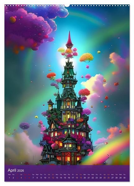 Produktbild: Prismatic Visions (High Quality Premium Wall Calendar 2026 DIN A2 portrait),CALVENDO 12 Month Wall Calendar